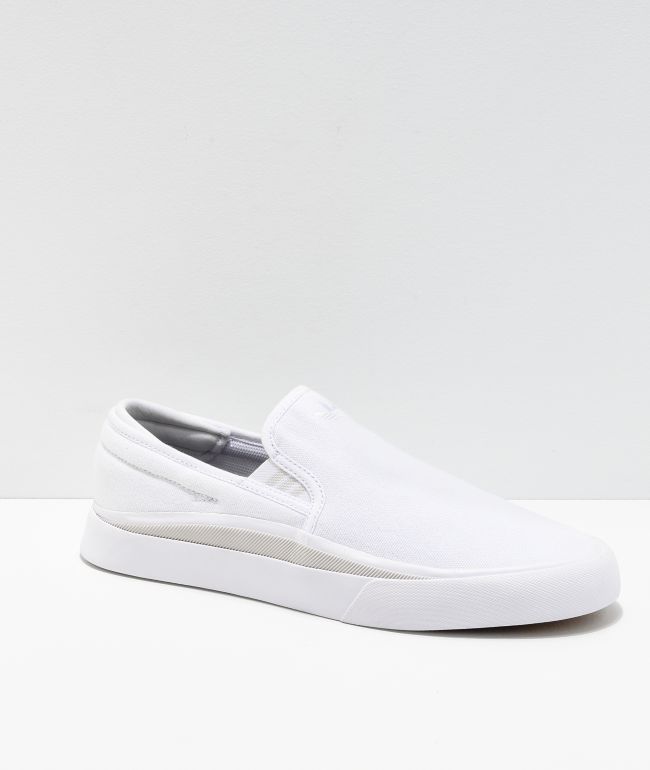 grey canvas slip on shoes